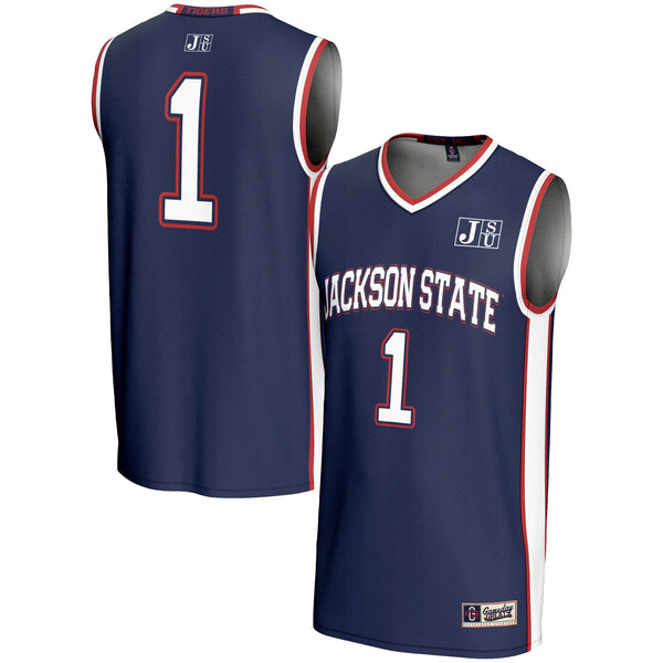 #1 Jackson State Tigers Lightweight Basketball Jersey - Navy