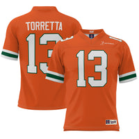 Miami Hurricanes Football Jersey, Orange Sportswear Jersey Shirt, Lightweight Breathable Athletic Jersey, Casual Gift for Men, Style 200885984