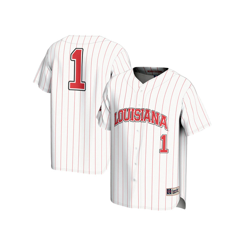 Louisiana Ragin' Cajuns Lightweight Baseball Jersey, White Sportswear Jersey Shirt, Lightweight Breathable Athletic Jersey, Casual Gift for Men