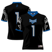 San Jose State Spartans Football Jersey, Black Sportswear Jersey Shirt, Lightweight Breathable Athletic Jersey, Casual Gift for Men