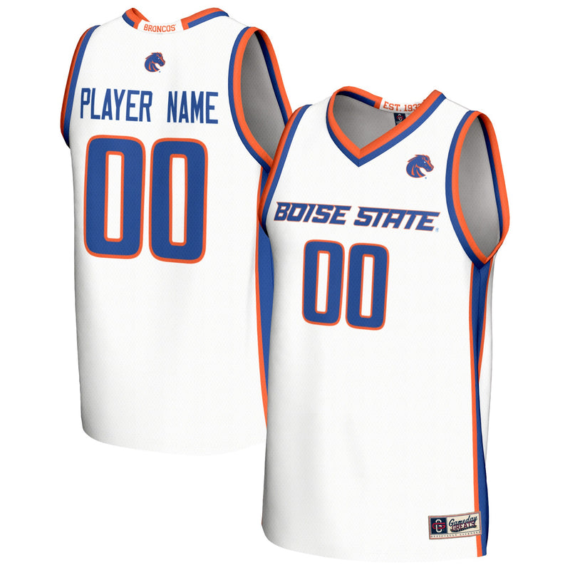 Boise State Broncos Basketball Jersey, White Fashion Lightweight Sportswear Jersey Shirt, Sleeveless Athletic Tank Jersey, Casual Gift for Men