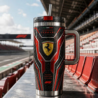FR Shield and Carbon Weave - Grid-Day Tumbler Graphic