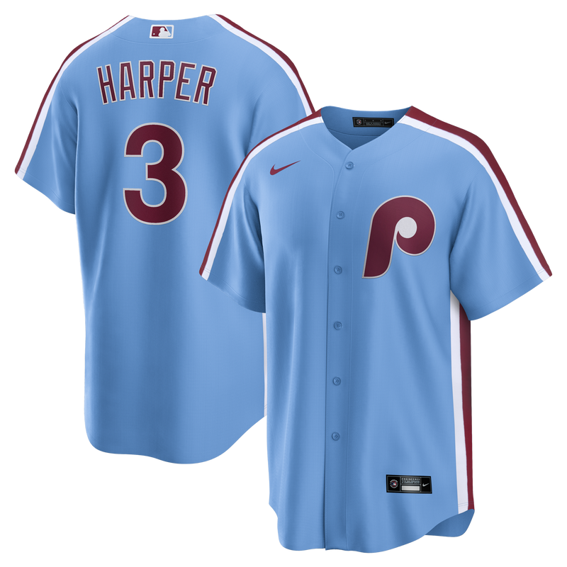 Bryce Harper Philadelphia Phillies Baseball Jersey, Sportswear Jersey Shirt, Lightweight Athletic Jersey, Casual Gift for Men, Style 2000095857