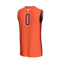 Virginia Tech Hokies Basketball Jersey, Orange Fashion Sportswear Jersey Shirt, Sleeveless Athletic Tank Jersey, Casual Gift for Men