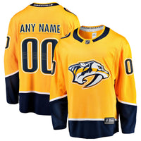 Nashville Predators Hockey Jersey, Gold Breakaway Sportswear Jersey Shirt, Long Sleeve Hockey Sweater Jersey, Casual Gift for Men, Style 2791503
