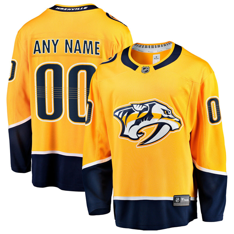 Nashville Predators Hockey Jersey, Gold Breakaway Sportswear Jersey Shirt, Long Sleeve Hockey Sweater Jersey, Casual Gift for Men, Style 2791503