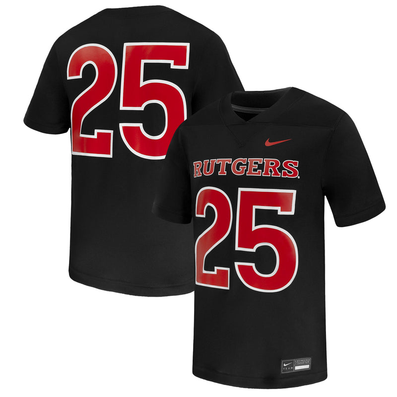 Rutgers Scarlet Knights Football Jersey, Black Replica Game Sportswear Jersey Shirt, Lightweight Breathable Athletic Jersey, Casual Gift for Men