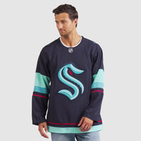 Seattle Kraken Hockey Jersey, Blue Premium Home Sportswear Jersey Shirt, Long Sleeve Hockey Sweater Jersey, Casual Gift for Men