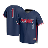 Pennsylvania Quakers Lightweight Baseball Jersey, Navy Sportswear Jersey Shirt, Lightweight Breathable Athletic Jersey, Casual Gift for Men