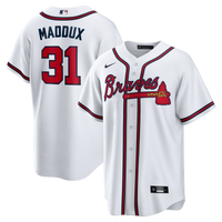 Greg Maddux Atlanta Braves Baseball Jersey, White Replica Sportswear Jersey Shirt, Lightweight Breathable Athletic Jersey, Casual Gift for Men
