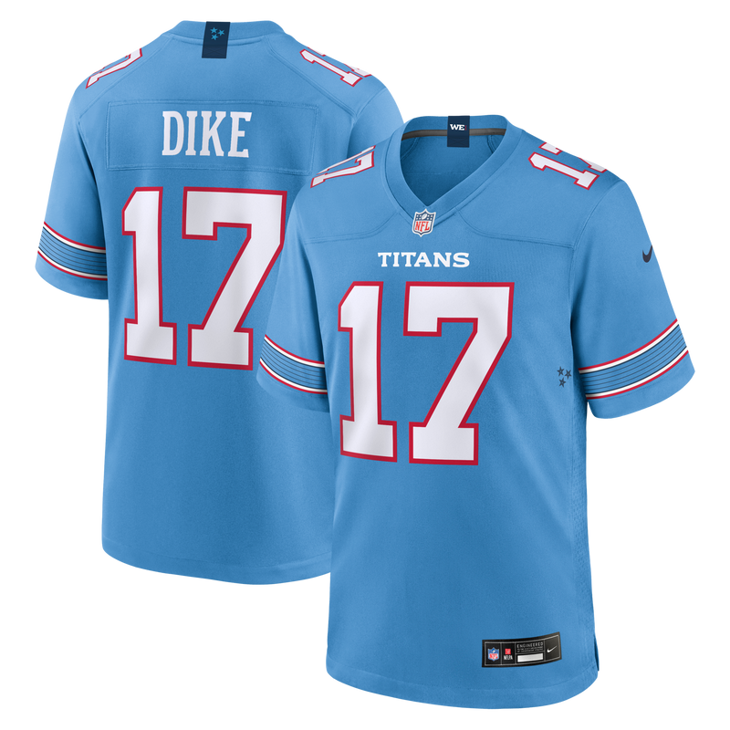 Chimere Dike Tennessee Titans Football Jersey, Blue Game Sportswear Jersey Shirt, Lightweight Breathable Athletic Jersey, Casual Gift for Men