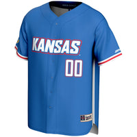 Kansas Jayhawks Baseball Jersey, Royal Sportswear Jersey Shirt, Lightweight Breathable Athletic Jersey, Casual Gift for Men, Style 201141627