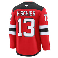 Nico Hischier New Jersey Devils Hockey Jersey, Red Premium Home Sportswear Jersey Shirt, Long Sleeve Hockey Sweater Jersey, Casual Gift for Men