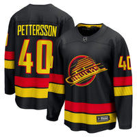 Elias Pettersson Vancouver Canucks Hockey Jersey, Black Sportswear Jersey Shirt, Long Sleeve Hockey Sweater Jersey, Casual Gift for Men