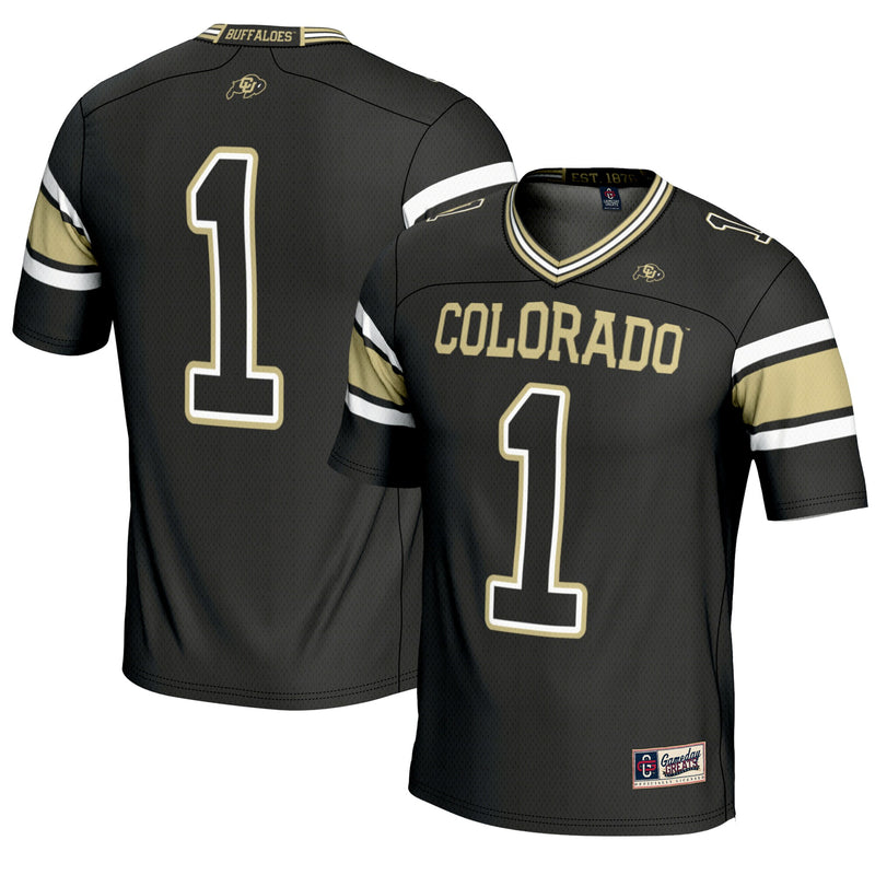 Colorado Buffaloes Endzone Football Jersey, Black Sportswear Jersey Shirt, Lightweight Breathable Athletic Jersey, Casual Gift for Men