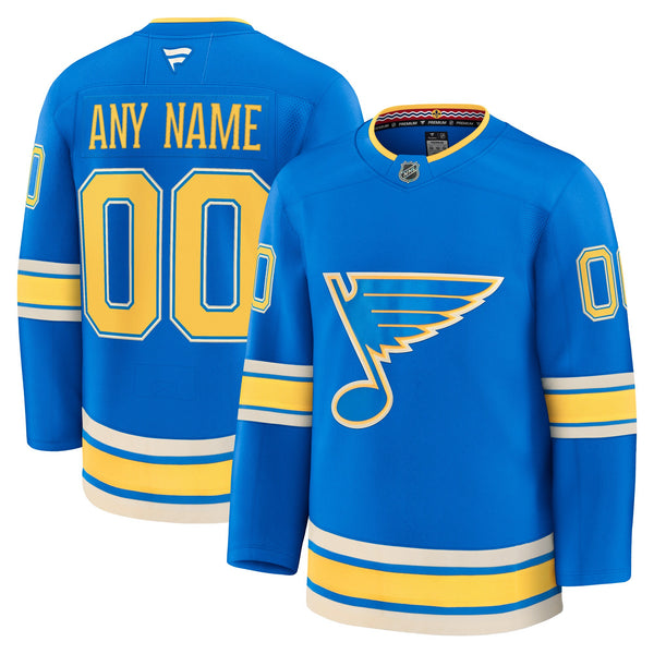 St. Louis Blues Blue Alternate Premium Custom Jersey