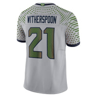 Devon Witherspoon Seattle Seahawks Football Jersey, Gray Sportswear Jersey Shirt, Lightweight Breathable Athletic Jersey, Casual Gift for Men