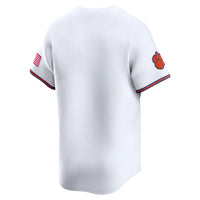 Clemson Tigers Baseball Jersey, White Limited Sportswear Jersey Shirt, Lightweight Breathable Athletic Jersey, Casual Gift for Men