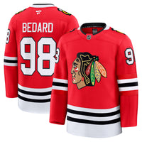Connor Bedard Chicago Blackhawks Hockey Jersey, Red Premium Home Sportswear Jersey Shirt, Long Sleeve Hockey Sweater Jersey, Casual Gift for Men