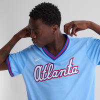 Atlanta Braves Baseball Jersey, Blue Sportswear Jersey Shirt, Lightweight Breathable Athletic Jersey, Casual Gift for Men