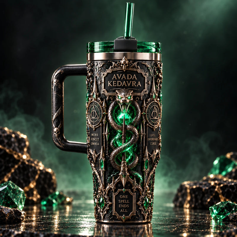 Avada Kedavra - Serpent, Emerald and Gothic Ornament