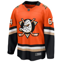 Mikael Granlund Anaheim Ducks Hockey Jersey, Orange Breakaway Sportswear Jersey Shirt, Long Sleeve Hockey Sweater Jersey, Casual Gift for Men