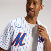 New York Mets Baseball Jersey, White Sportswear Jersey Shirt, Lightweight Breathable Athletic Jersey, Casual Gift for Men, Style 202658072