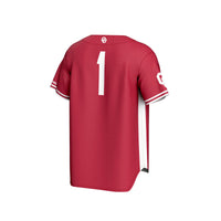 Oklahoma Sooners Baseball Jersey, Crimson Sportswear Jersey Shirt, Lightweight Breathable Athletic Jersey, Casual Gift for Men, Style 201180014