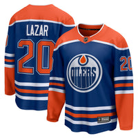Curtis Lazar Edmonton Oilers Hockey Jersey, Royal Breakaway Home Sportswear Jersey Shirt, Long Sleeve Hockey Sweater Jersey, Casual Gift for Men