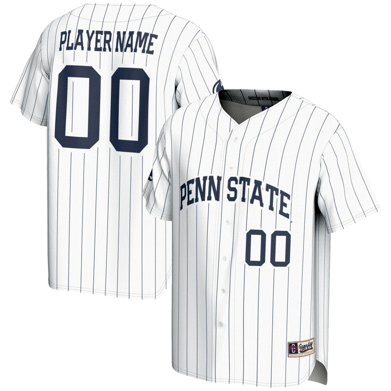 Penn State Nittany Lions Baseball Jersey, White Lightweight Sportswear Jersey Shirt, Lightweight Breathable Athletic Jersey, Casual Gift for Men