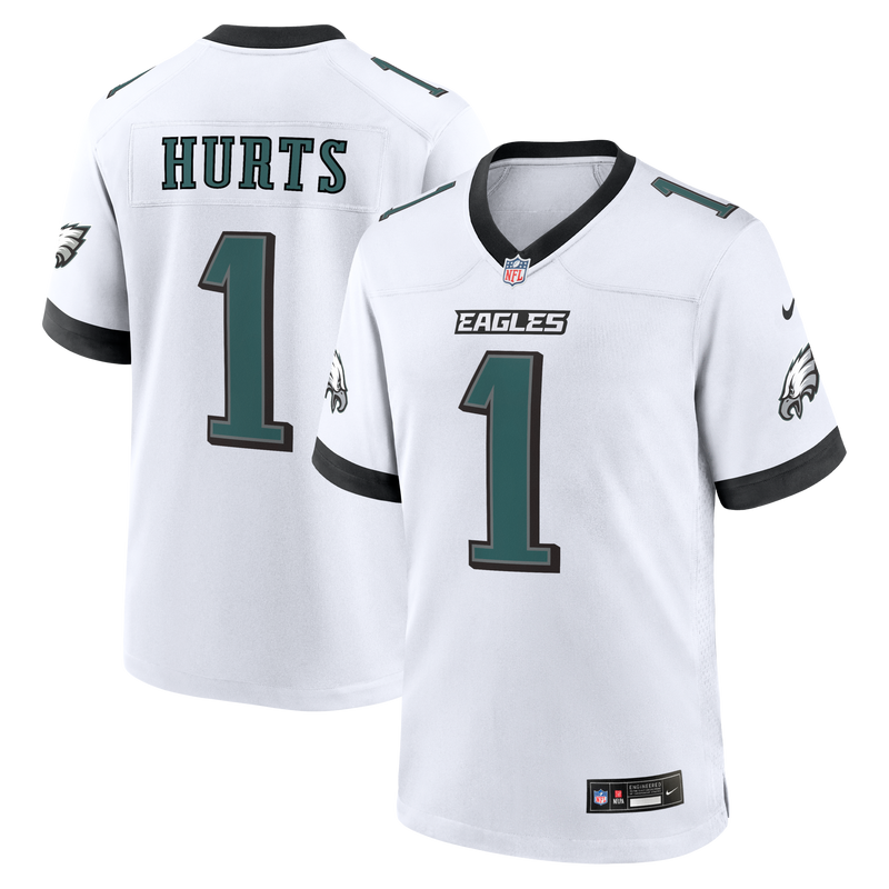 Jalen Hurts Philadelphia Eagles Football Jersey, White Game Sportswear Jersey Shirt, Lightweight Breathable Athletic Jersey, Casual Gift for Men