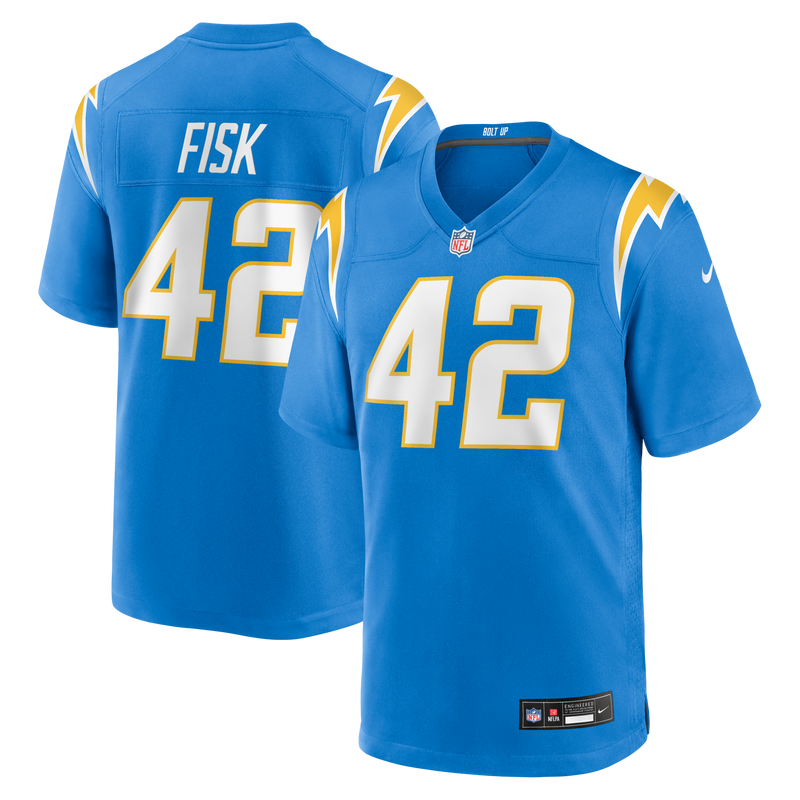 Tucker Fisk Los Angeles Chargers Football Jersey, Powder Sportswear Jersey Shirt, Lightweight Breathable Athletic Jersey, Casual Gift for Men