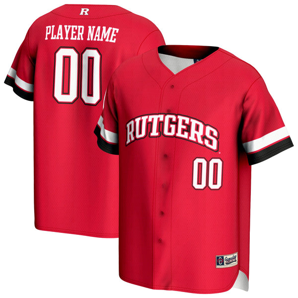 Rutgers Scarlet Knights NIL Pick-A-Player Lightweight Baseball Jersey - Scarlet