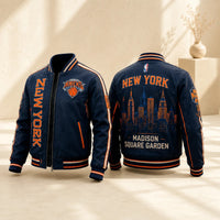 NYK Court Standard - Navy, Orange and Vertical Lettering