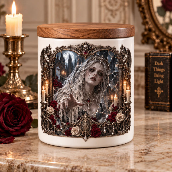 The Veiled Bride - Candlelight, Cracked Glass and Quiet Mourning - main