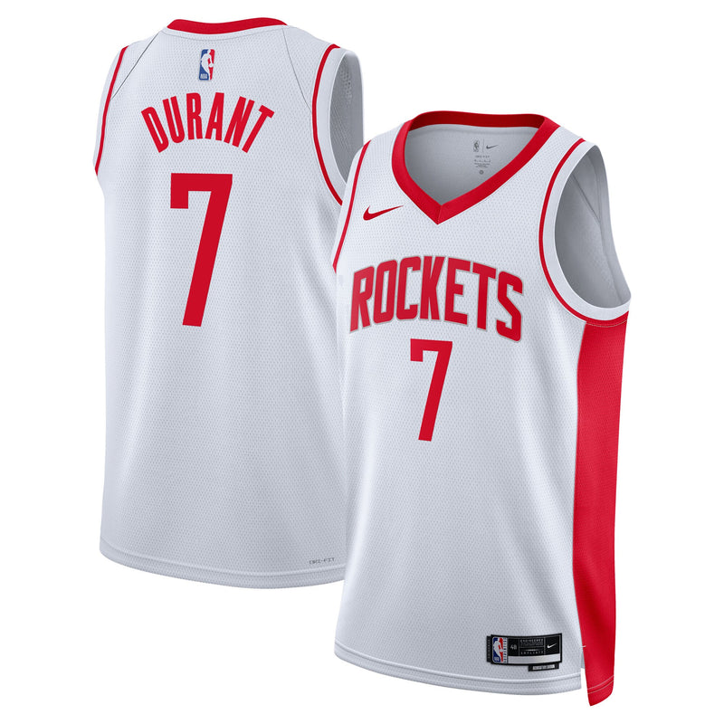 Kevin Durant Houston Rockets Basketball Jersey, White Swingman Sportswear Jersey Shirt, Sleeveless Athletic Tank Jersey, Casual Gift for Men