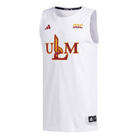 ULM Warhawks Basketball Jersey, White Replica Sportswear Jersey Shirt, Sleeveless Athletic Tank Jersey, Casual Gift for Men