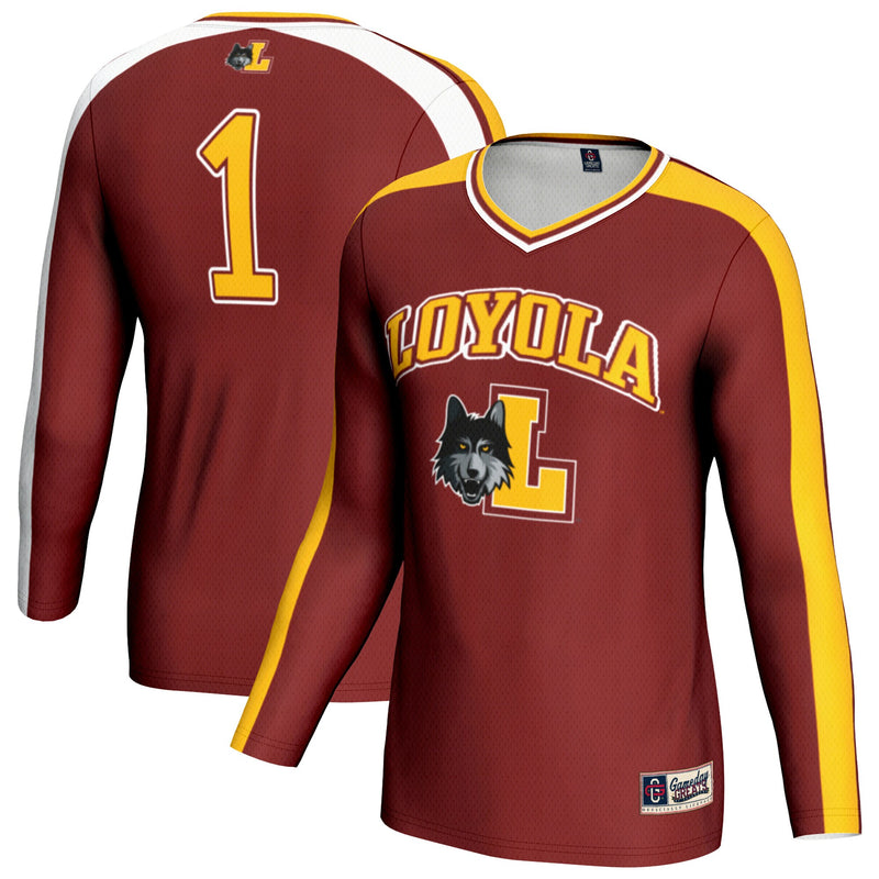Loyola Chicago Ramblers Volleyball Jersey, Sportswear Jersey Shirt, Lightweight Breathable Athletic Jersey, Casual Gift for Men, Style 203153787
