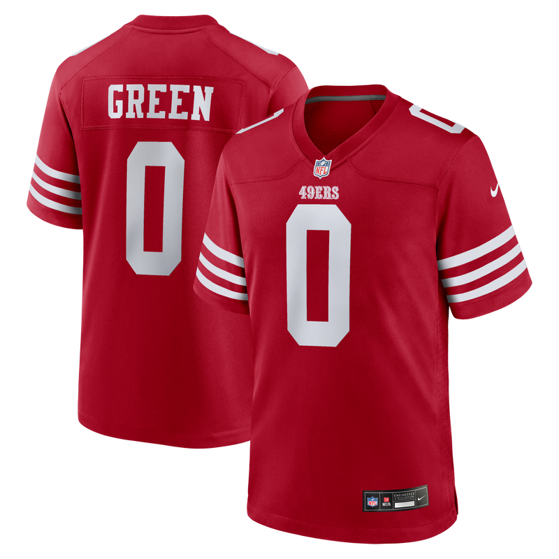 Renardo Green San Francisco 49ers Football Jersey, Scarlet Sportswear Jersey Shirt, Lightweight Breathable Athletic Jersey, Casual Gift for Men