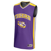 LSU Tigers Basketball Jersey, Purple Sportswear Jersey Shirt, Sleeveless Athletic Tank Jersey, Casual Gift for Men