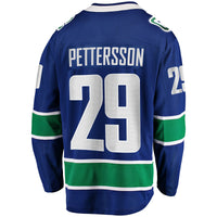 Marcus Pettersson Vancouver Canucks Hockey Jersey, Blue Sportswear Jersey Shirt, Long Sleeve Hockey Sweater Jersey, Casual Gift for Men