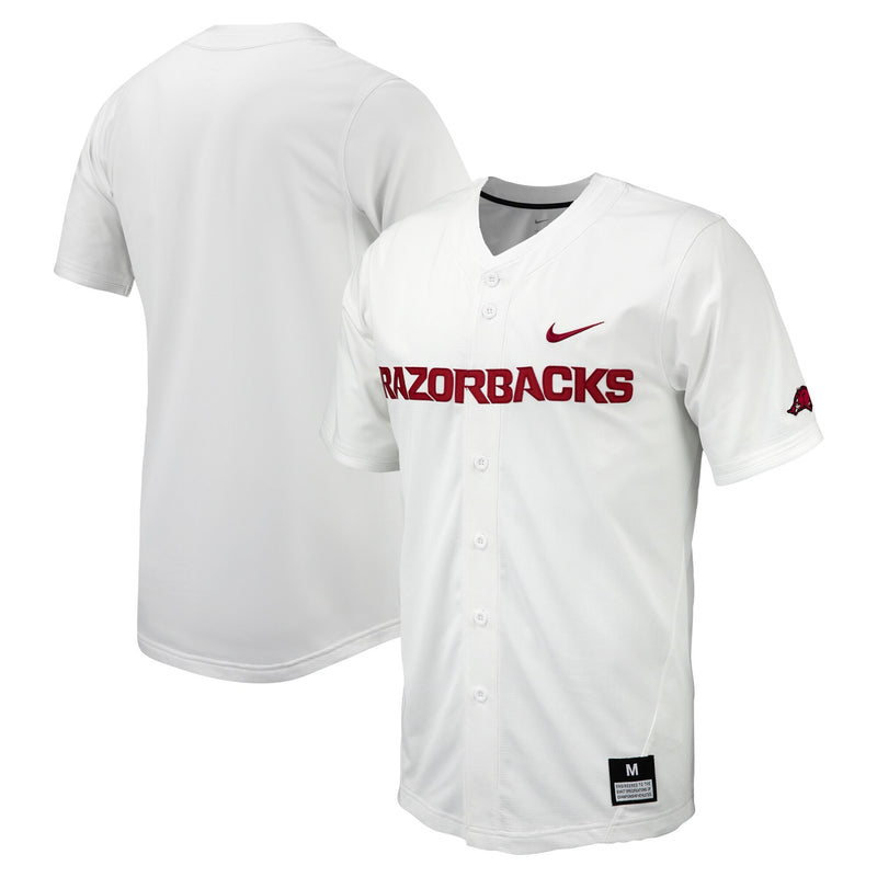 Arkansas Razorbacks Baseball Jersey, White Replica Sportswear Jersey Shirt, Lightweight Breathable Athletic Jersey, Casual Gift for Men
