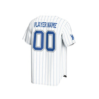 Memphis Tigers Baseball Jersey, White Pinstripe Fashion Sportswear Jersey Shirt, Lightweight Breathable Athletic Jersey, Casual Gift for Men