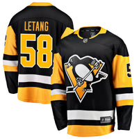 Kris Letang Pittsburgh Penguins Hockey Jersey, Black Breakaway Sportswear Jersey Shirt, Long Sleeve Hockey Sweater Jersey, Casual Gift for Men