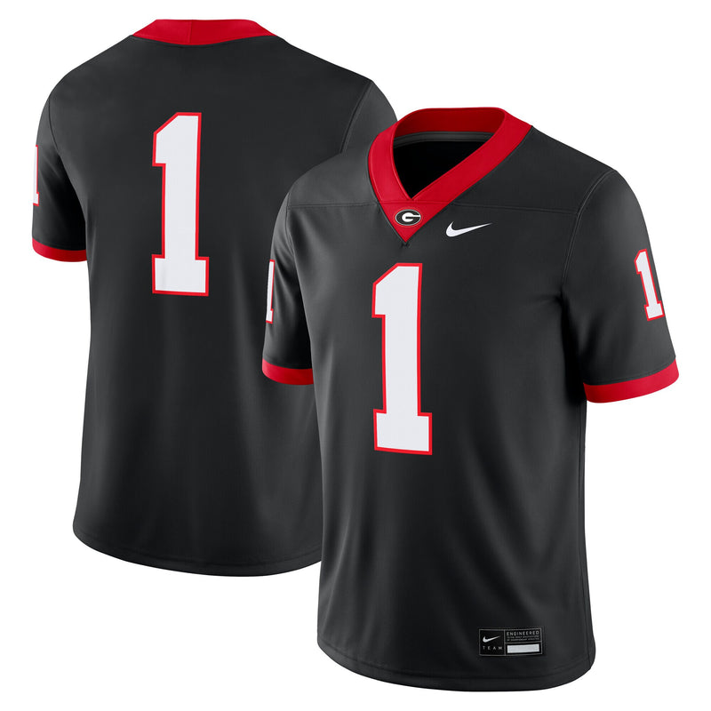 Georgia Bulldogs Football Jersey, Black Game Alternate Sportswear Jersey Shirt, Lightweight Breathable Athletic Jersey, Casual Gift for Men