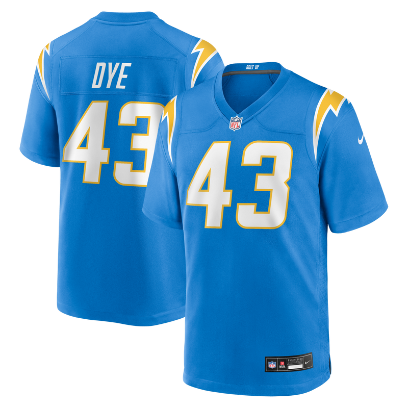 Troy Dye Los Angeles Chargers Football Jersey, Powder Blue Sportswear Jersey Shirt, Lightweight Breathable Athletic Jersey, Casual Gift for Men