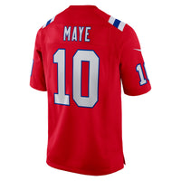 Drake Maye New England Patriots Football Jersey, Red Game Sportswear Jersey Shirt, Lightweight Breathable Athletic Jersey, Casual Gift for Men