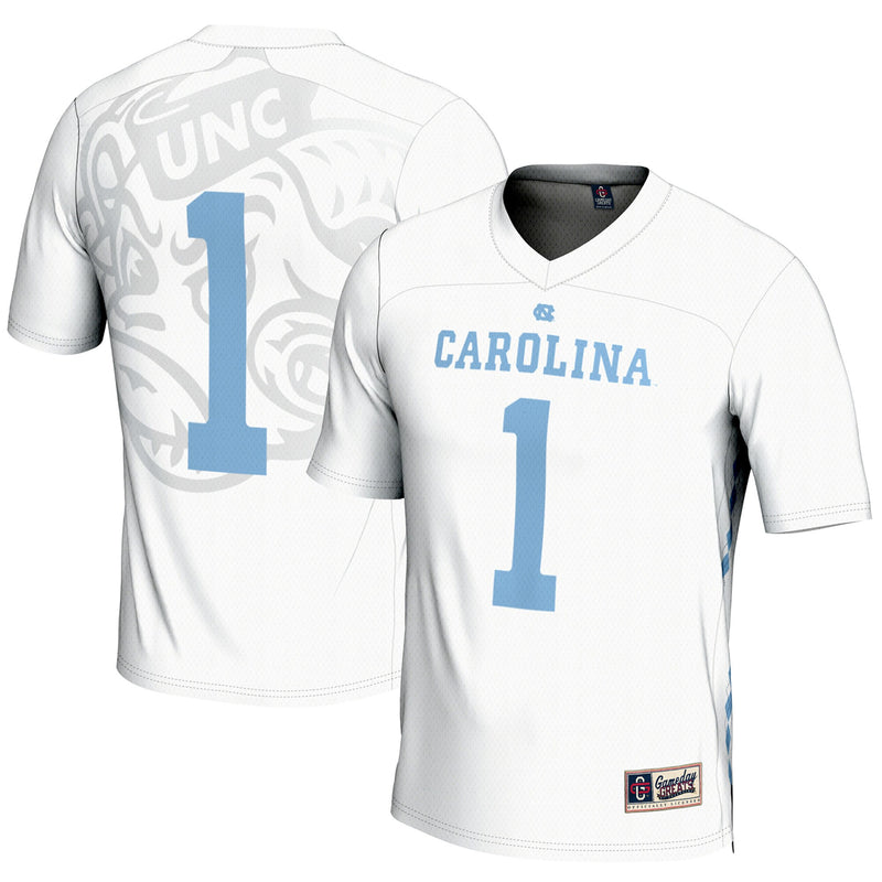 North Carolina Tar Heels Lacrosse Jersey, White Lightweight Sportswear Jersey Shirt, Lightweight Breathable Athletic Jersey, Casual Gift for Men