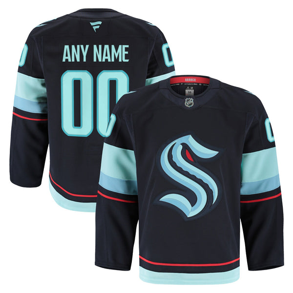 Seattle Kraken Navy Home Authentic Pro Custom Jersey