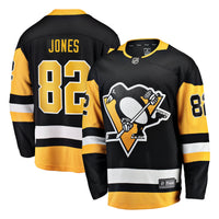 Caleb Jones Pittsburgh Penguins Hockey Jersey, Black Breakaway Sportswear Jersey Shirt, Long Sleeve Hockey Sweater Jersey, Casual Gift for Men